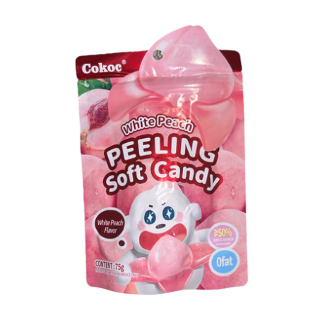 Bonbon à éplucher goût pêche blanche
